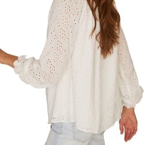 Sanctuary Blooming Eyelet Blouse Size M